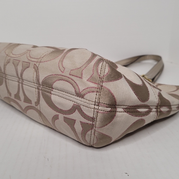 Coach Poppy Metallic Hallie Tote #M1220-23473 - Picture 7 of 16